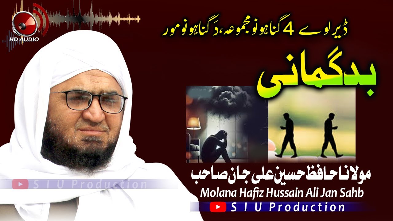 Molana Hafiz Hussain Ali Jan Sahb Audio Bayan| 4 Gunahoono Majmooa || BADGUMANI||بدگمانی بیان