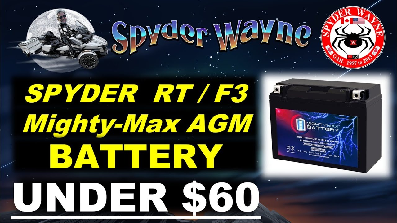 Can-Am Spyder RT or F3 - A New Battery for UNDER $60