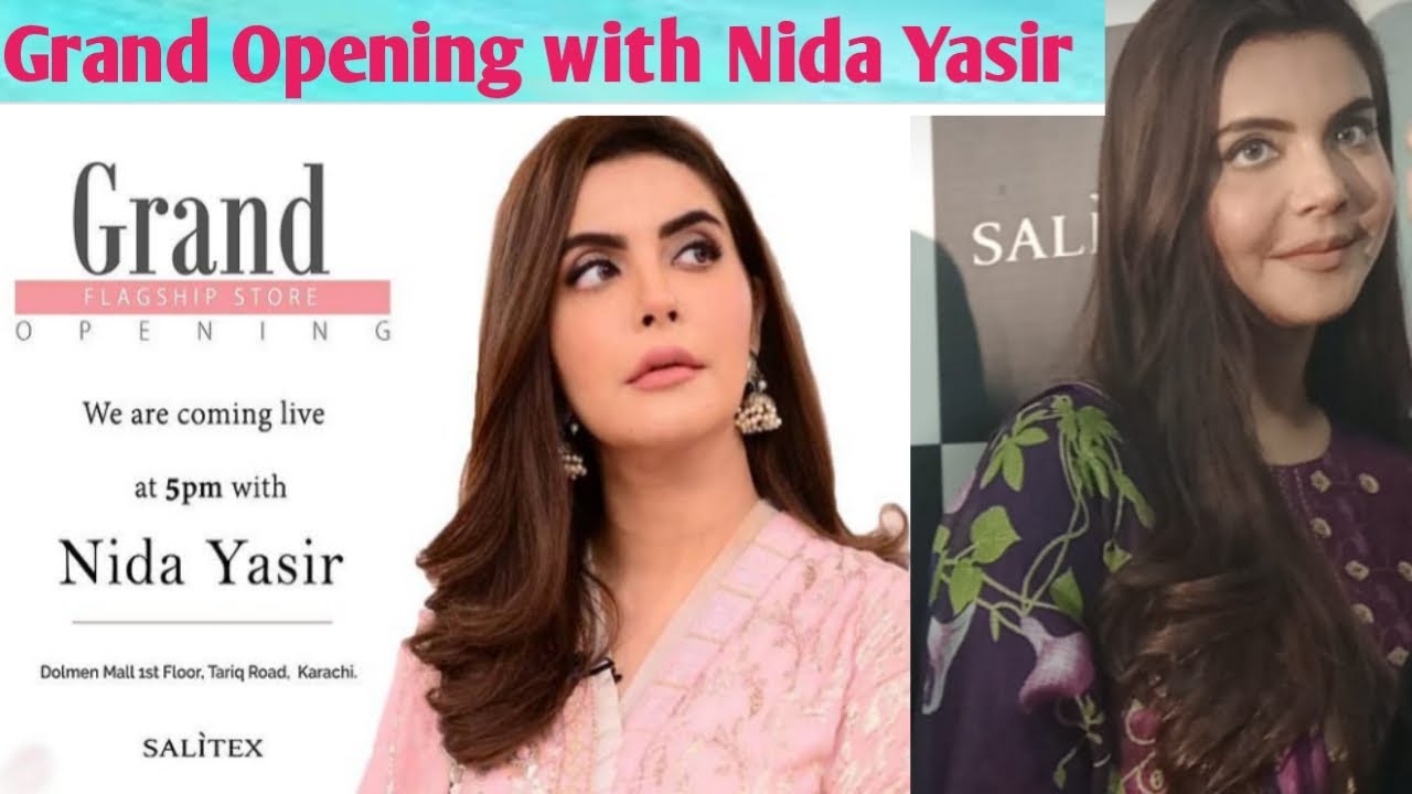 Salitex Grand opening with Nida Yasir at Doll men Mall Tariq Road Karachi|salitex clothing brand