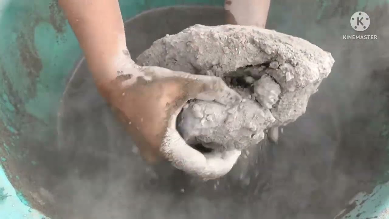 Sand cement crumbling by SA ASMR