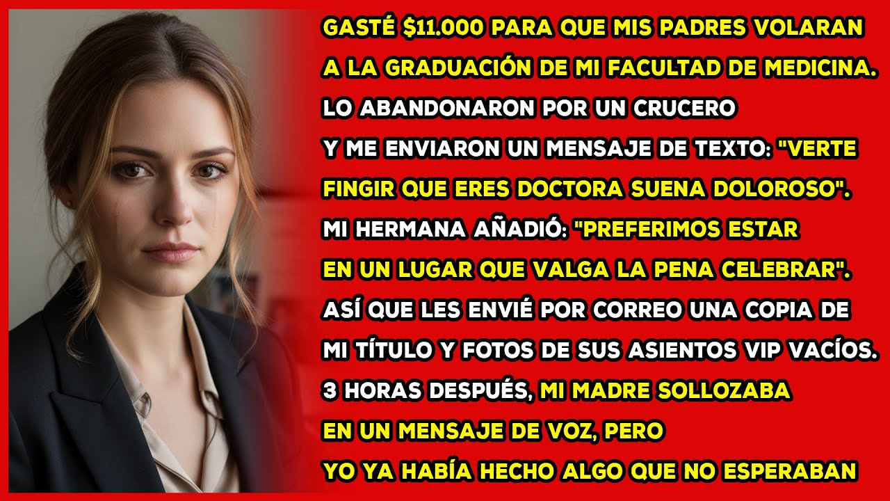 Gasté $11.000 para que mis padres volaran a la graduación de mi facultad de medicina–Lo abandonaron