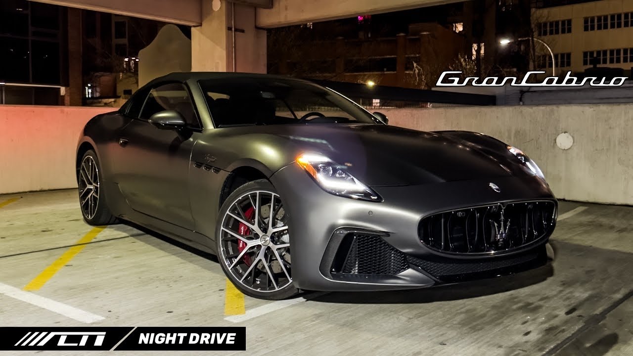 2025 Maserati GranCabrio Trofeo POV Night Drive /// Allcarnews