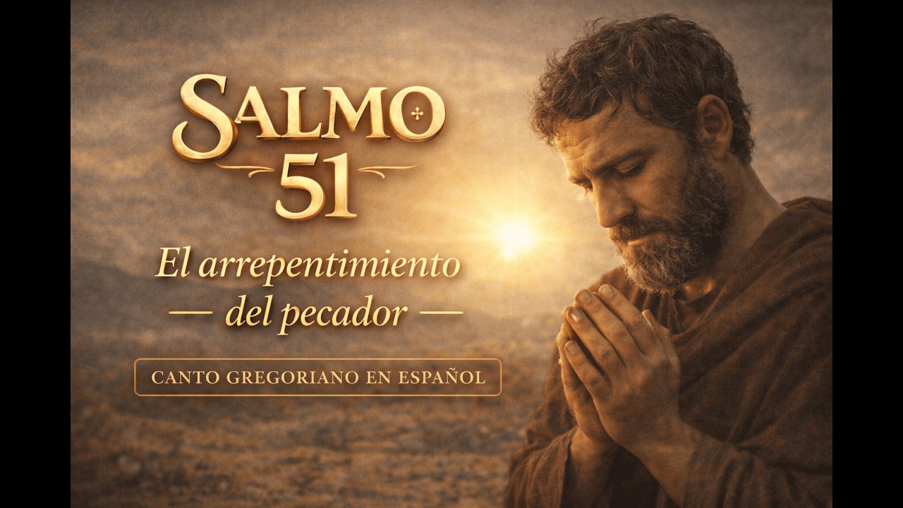 Salmo 51— El arrepentimiento del pecador —CANTO GREGORIANO EN ESPAÑOL