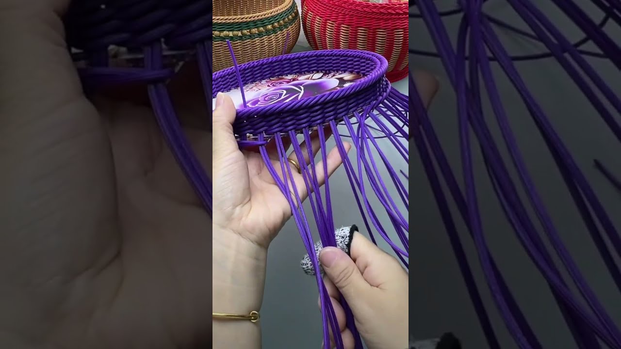 Weave a Functional & Stylish PE Rattan Basket with Acrylic Base #diy #handmade #craft