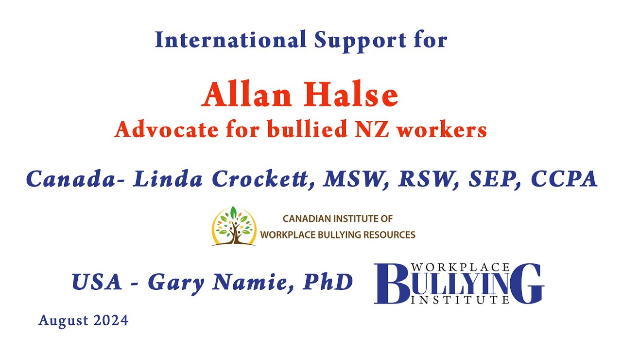 International Support for Allan Halse