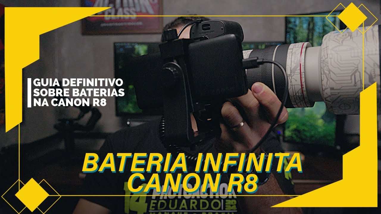 Bateria Canon R8 Durando 10X mais: Veja Como com PowerBank