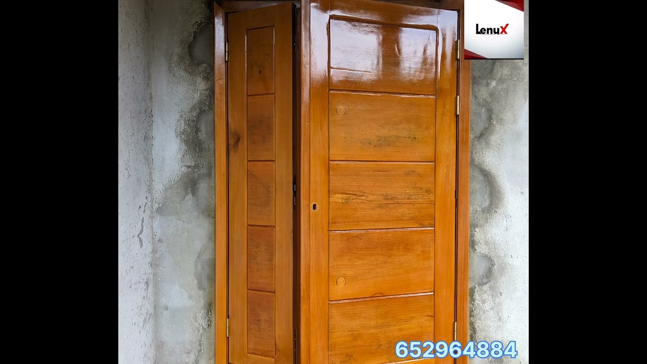 Modèle de porte en bois massif ✅