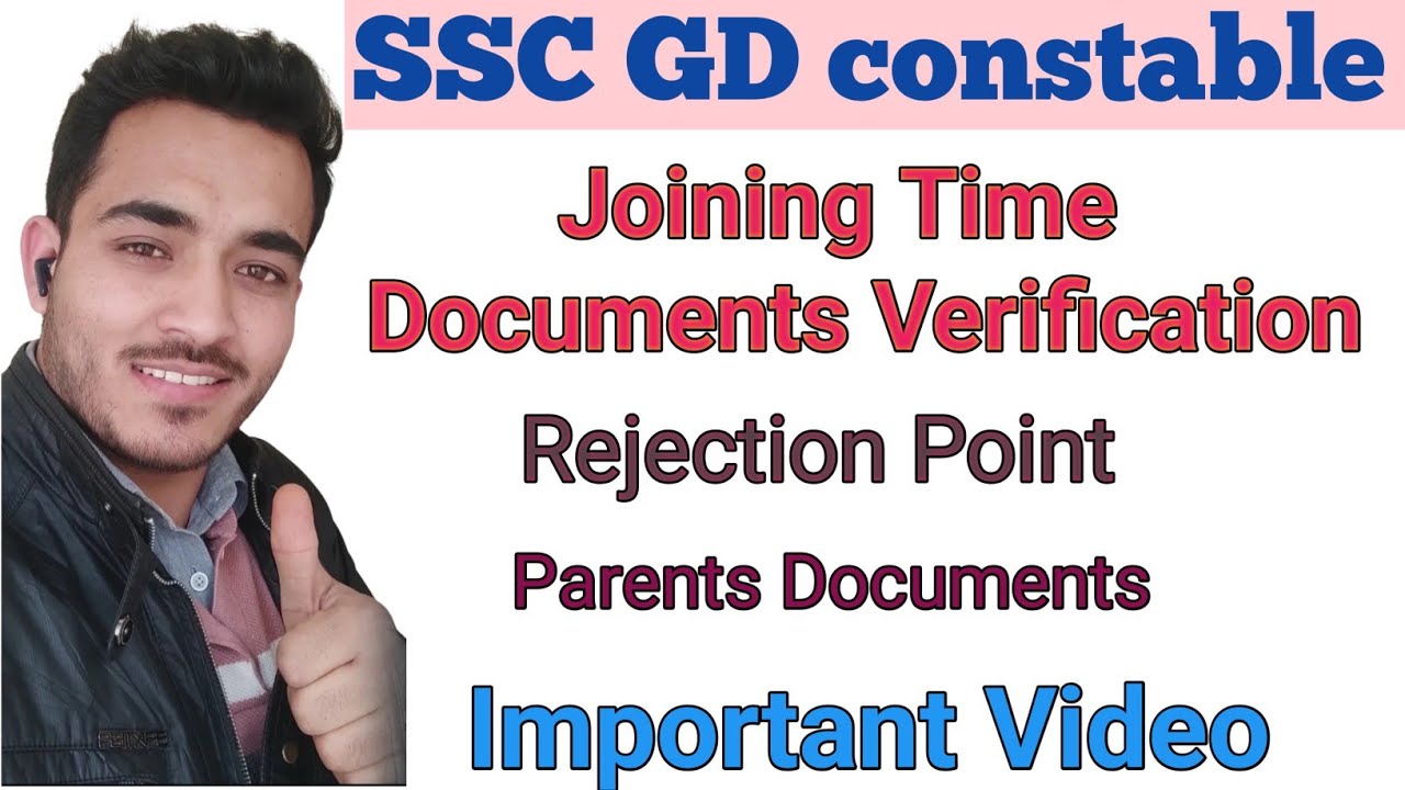 SSC GD Joining Time Documents Verification  #sscgd #sscgdconstable 