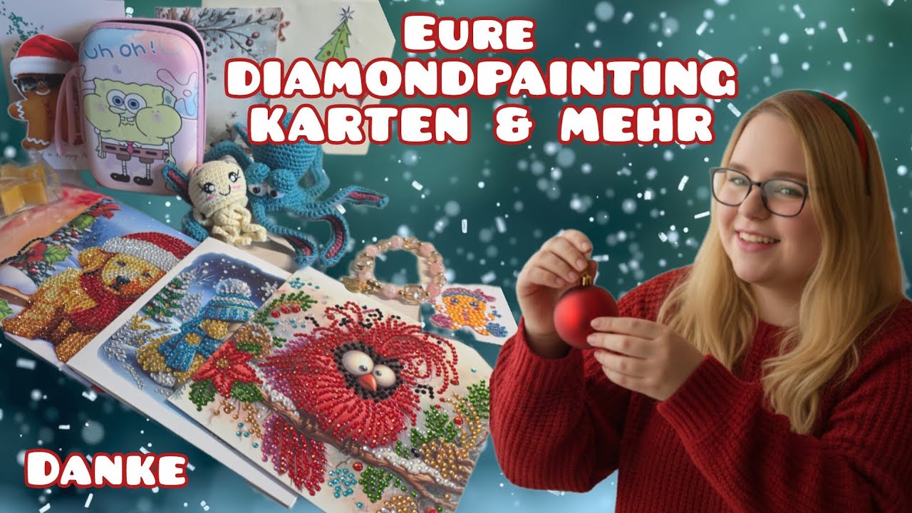 Eure Karten // Eine weihnachtliche Unterhaltung mit Diamondpainting. 😍