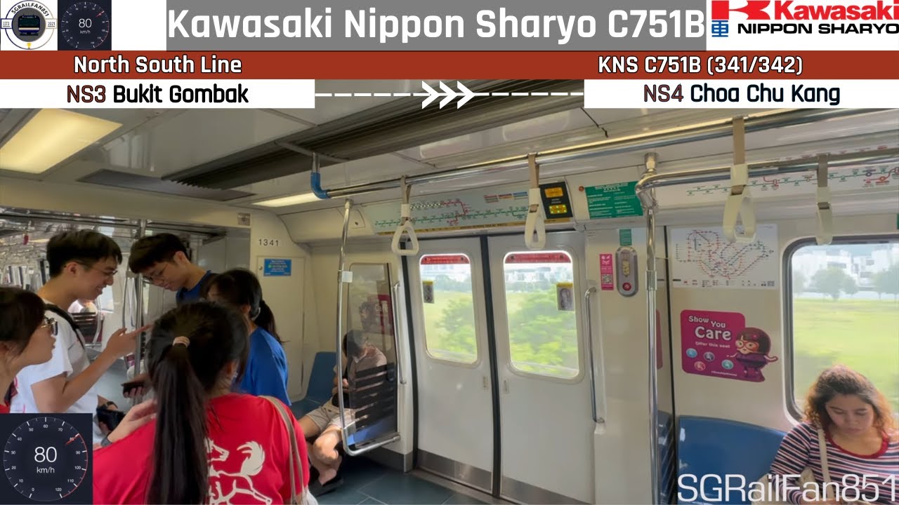 ❌ 🔴Kawasaki Nippon Sharyo C751B (341/342) [Bukit Gombak → Choa Chu Kang]