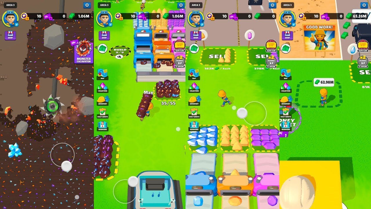 Drill and Collect | Area 3 - Part 1 | excavation Offline Mobile Game @TAJGamePlay