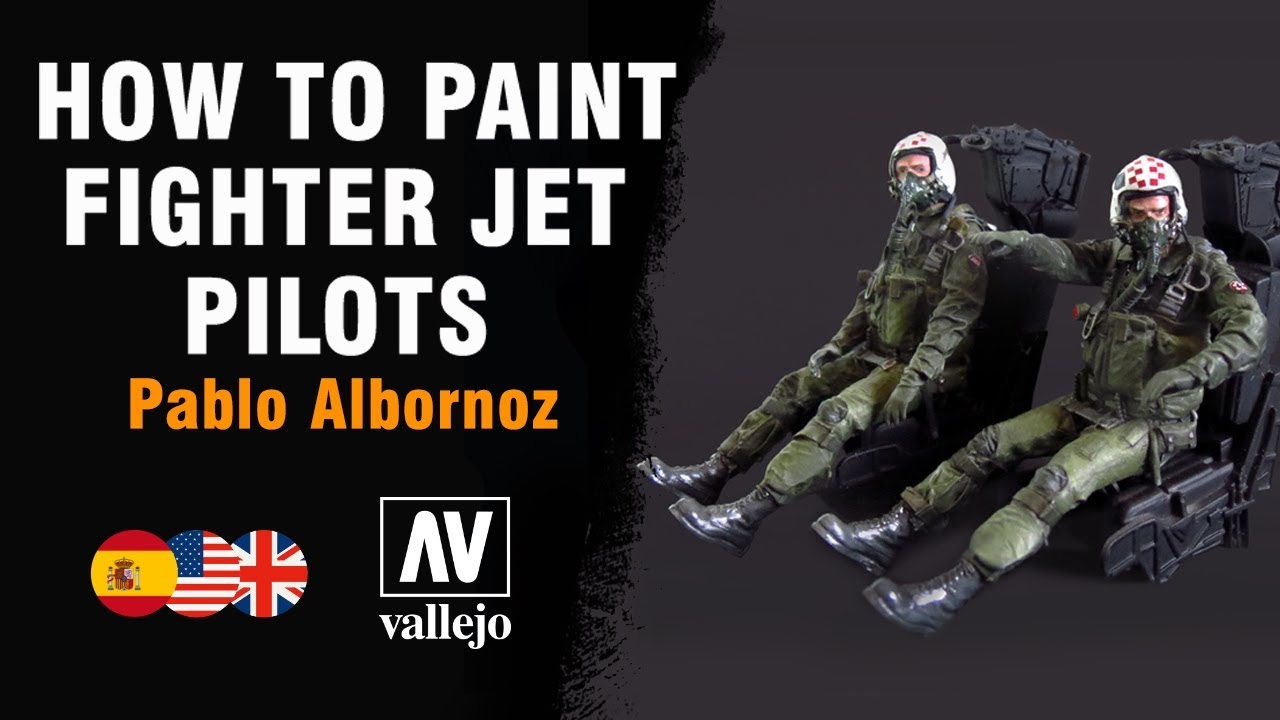 🇺🇸🇬🇧🇪🇸 PAINTING FIGHTER JET PILOTS / PINTANDO PILOTOS DE CAZA MODERNO by Pablo Albornoz ✈️👨🏻‍✈️✨