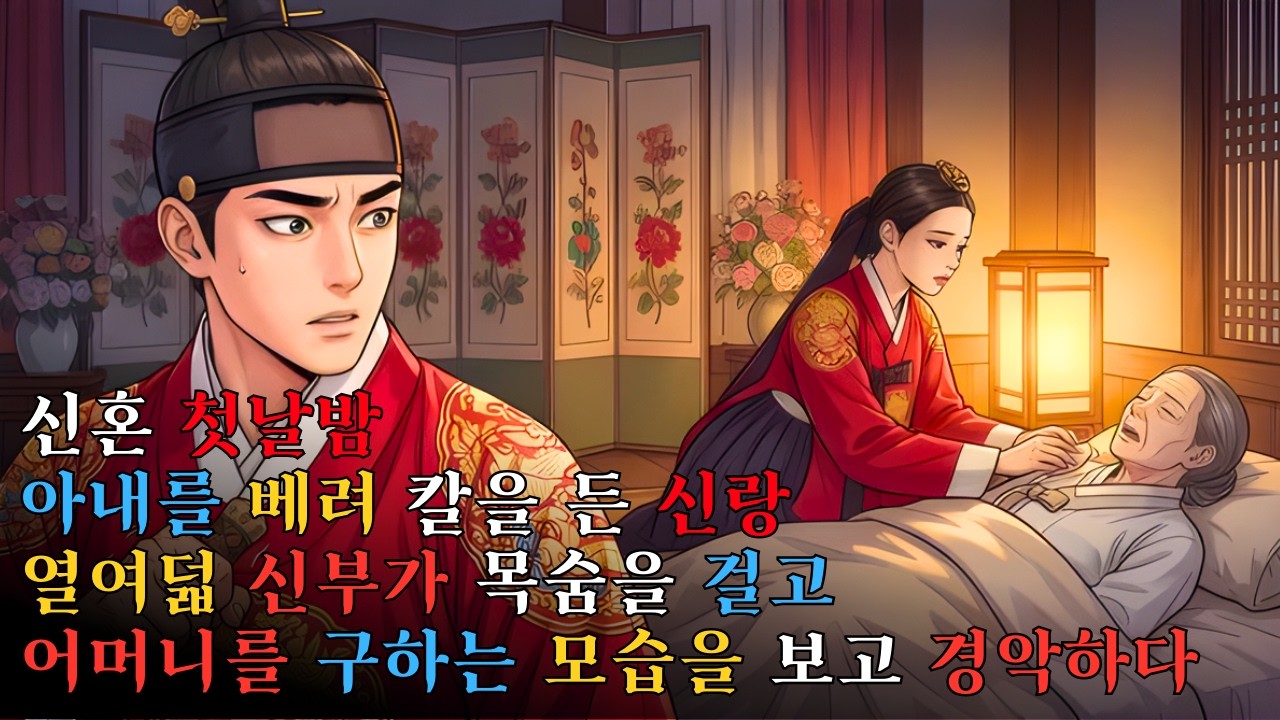 신혼 첫날밤, 아내를 베려 칼을 든 신랑 — 열여덟 신부가 목숨을 걸고 어머니를 구하는 모습을 보고 경악하다. 야담 | 민담 | 전설 | 설화 | 옛날이야기 | 야사 | 오디오북