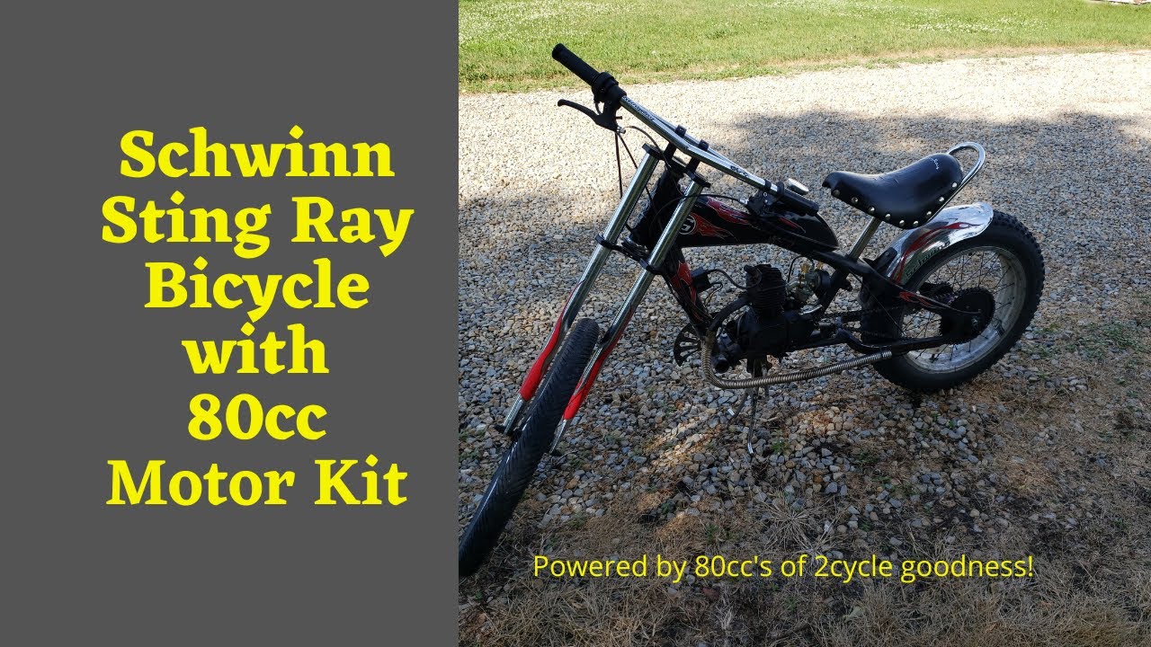 Schwinn Sting Ray Bicycle powered by 80cc 2cycle Bike Motor Kit