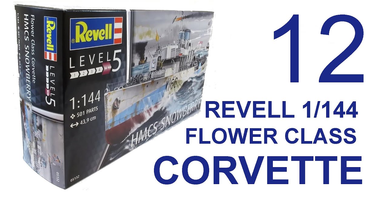 Revell 1/144 Flower Class Corvette, полная сборка с набором деталей Pontos, часть 12
