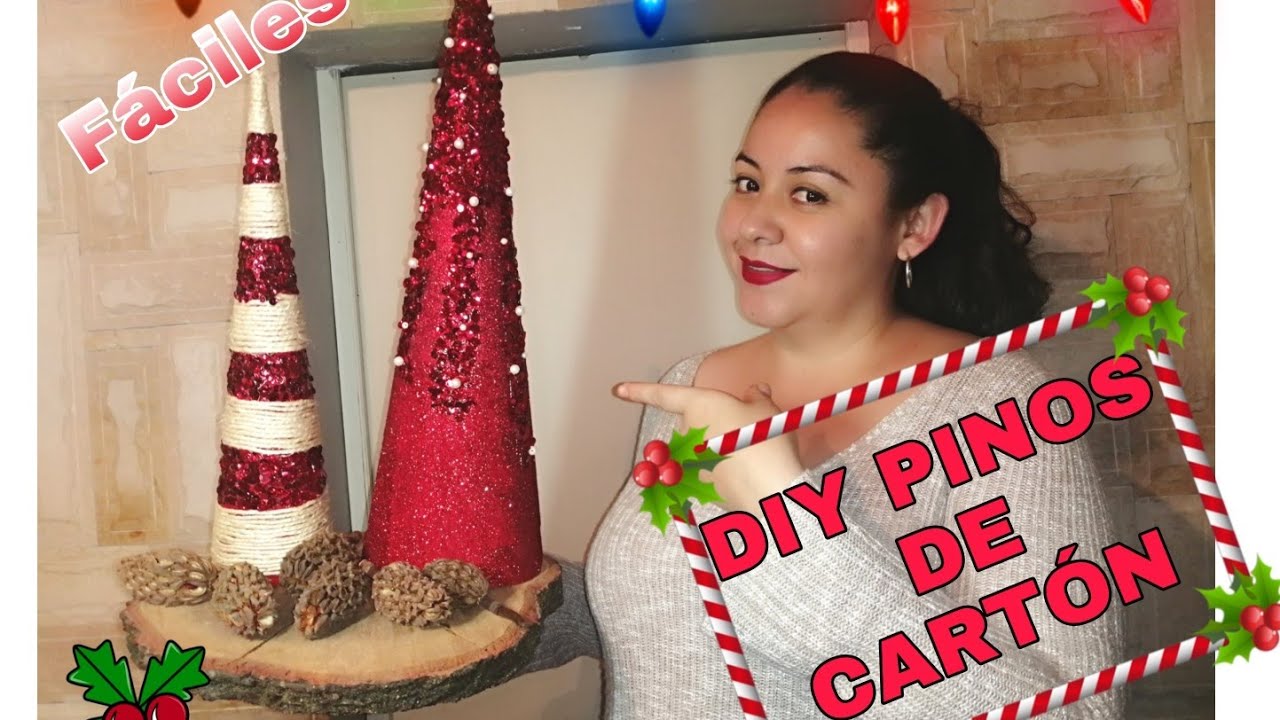 DIY NAVIDEÑO PINOS DE CARTULINA
