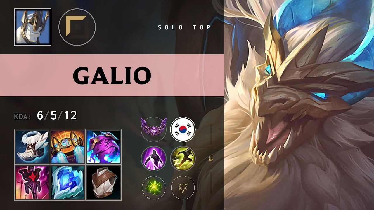 Galio Top vs Rumble - KR Master Patch 26.15