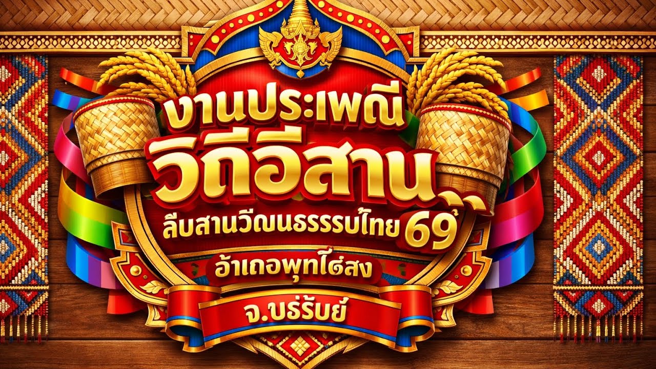 ขบวนแห่งานประเพณีวิถีอีสาน ฮีด12 คอง14 สืบสานวัฒนธรรมไทย ปี69 อ.พุทไธสง จ.บุรีรัมย์
