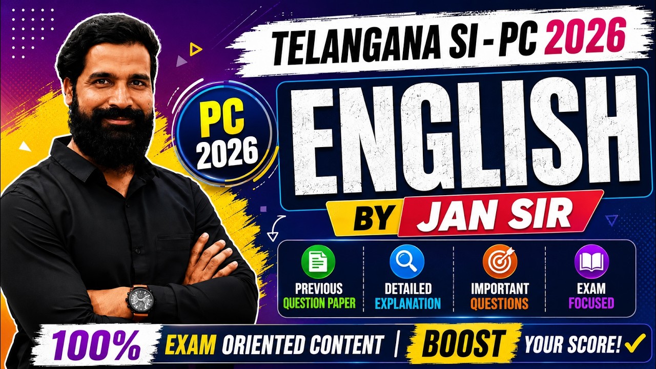 Telangana SI & PC 2026 English 🔥 | Most Important Questions | Jan Sir