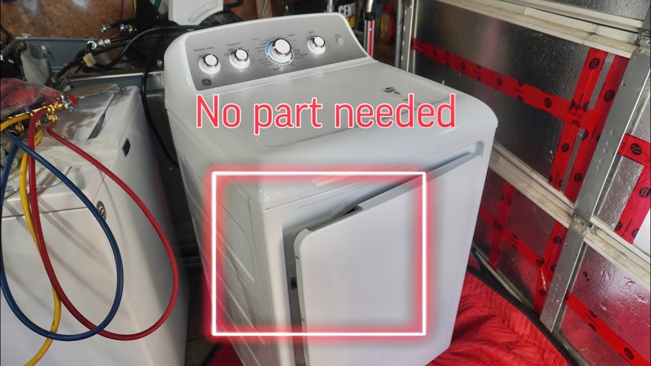 GE dryer door not closing properly. Fixed