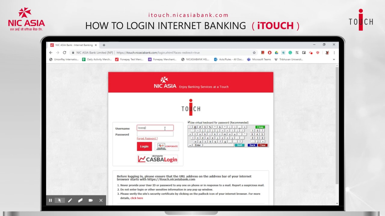 How To Login Internet Banking - iTouch
