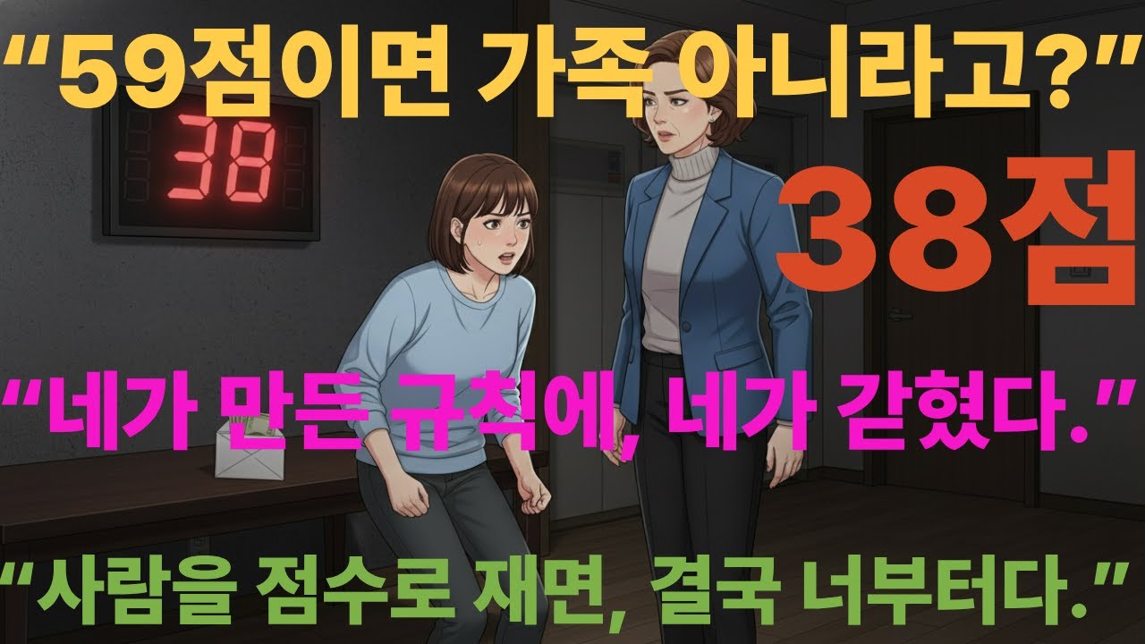“59점으로 가스라이팅 이 시작됐다.#사이다썰 #고부갈등 #감동사연 #인생사연 #참교육 #반전드라마 #실화사연  #사이다사연 #사이다썰 #5060 #결혼생활 #현실부부 #토닥토닥썰