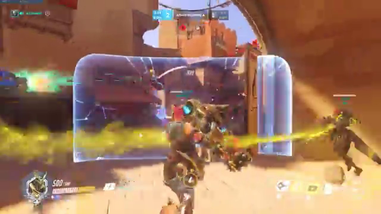 Overwatch Attack GOATS comp on map Anubis