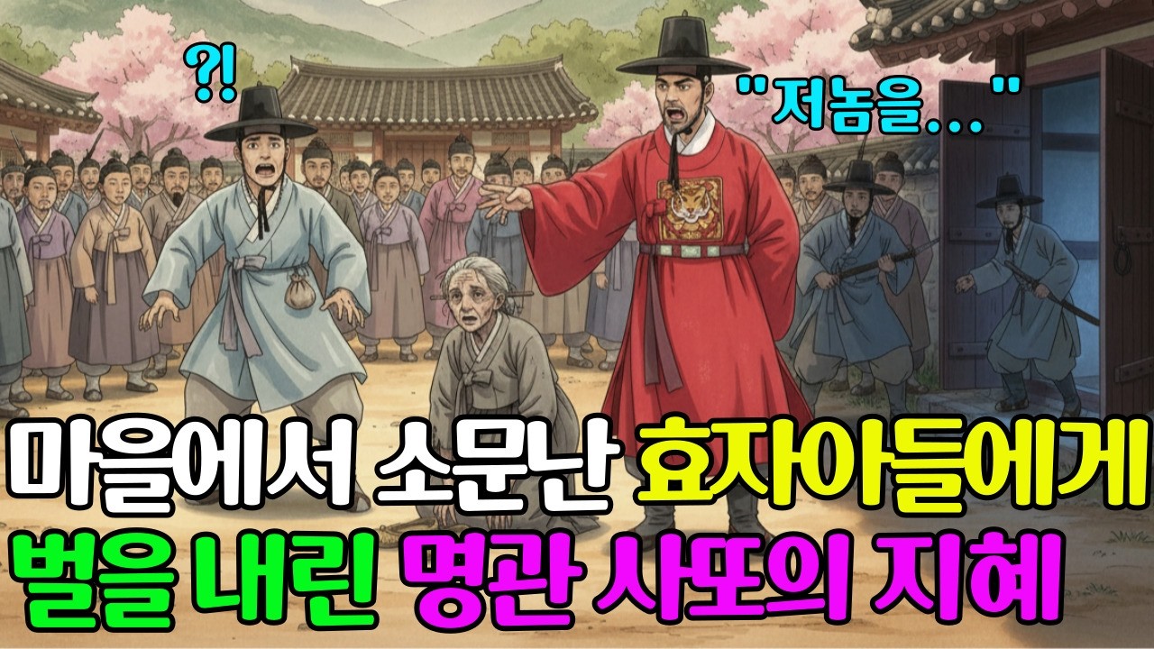 📺마을에서 소문난 효자 아들에게 벌을 내린 명관 사또의 지혜 #야담 #민담 #전래동화 #설화 #옛이야기 #오디오북