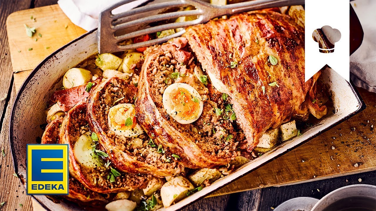 Falscher Hase Rezept | Klassischer Osterbraten im Speckmantel | EDEKA
