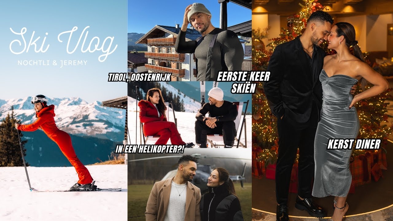 SKI TRIP VLOG| vliegen in helikopter, kerst diner, samen skiën voor de eerste keer