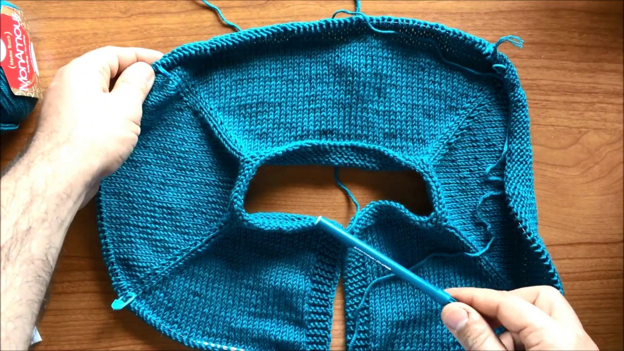 La lavorazione di un cardigan topdown - il venerdi della maglia - 1° parte