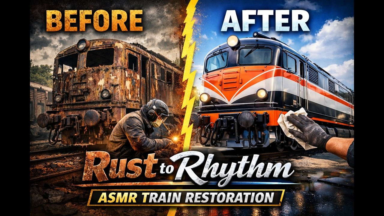 Rust to Rhythm: Satisfying ASMR Train Restoration | Abandoned Locomotive Reborn