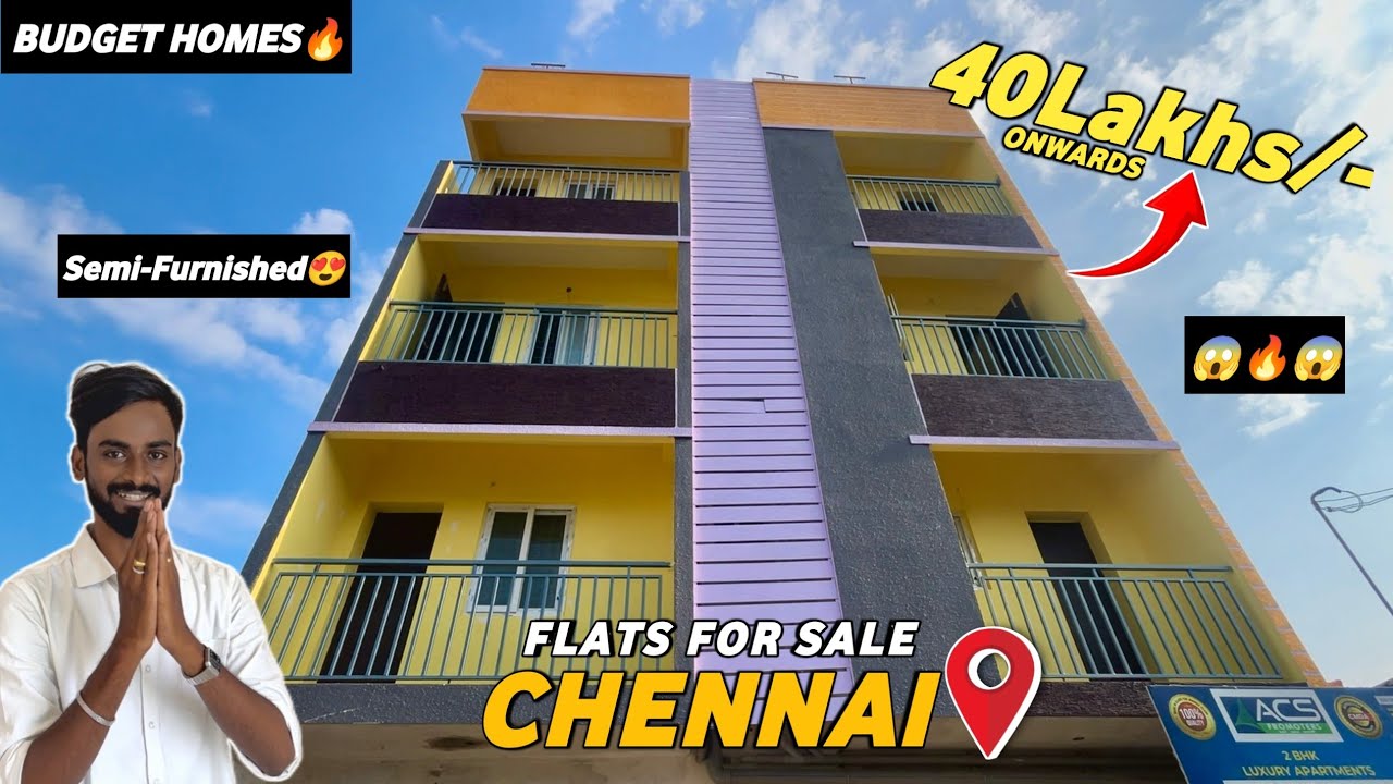 Budget Homes in Chennai😱Flats for sale in Chennai from 40Lakhs/-😍No Commission Builder Contact🔥