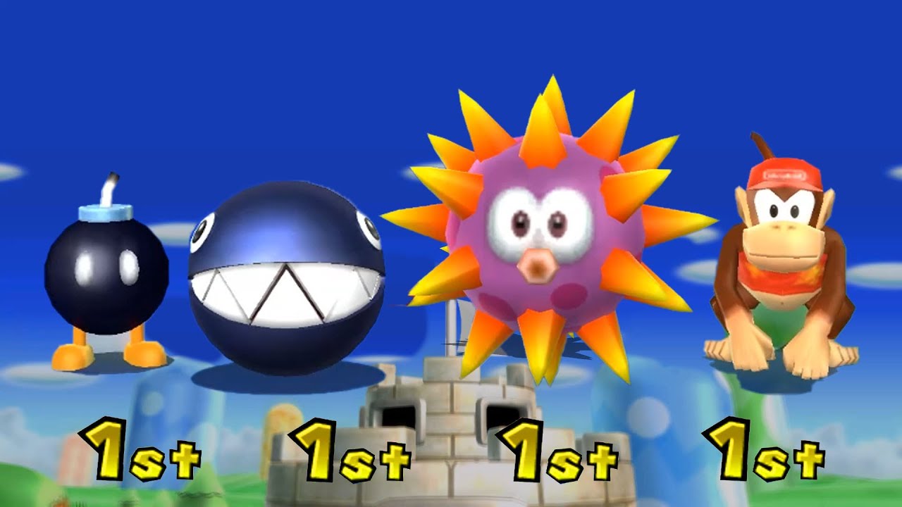 Mario Party 9 Minigame - Peach Vs Shy Guy Vs Toad Vs Daisy