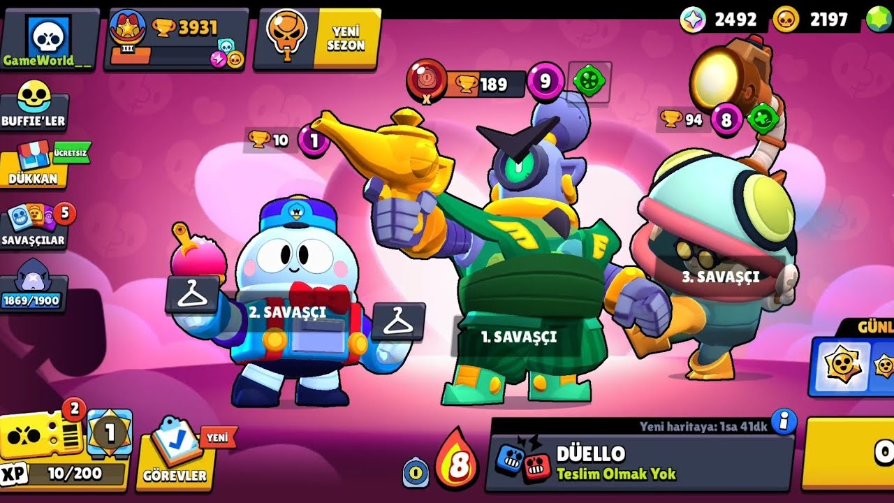 3 SAVAŞÇI İLE DÜELLO OYUNU  ( BRAWL STARS OFFİCİAL CHANNEL  )