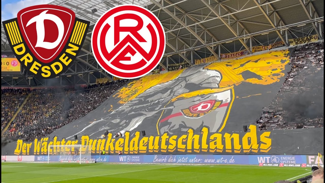 Choreo und Stimmung | Dynamo Dresden vs Rot-Weiss Essen Groundhopping 24.02.24
