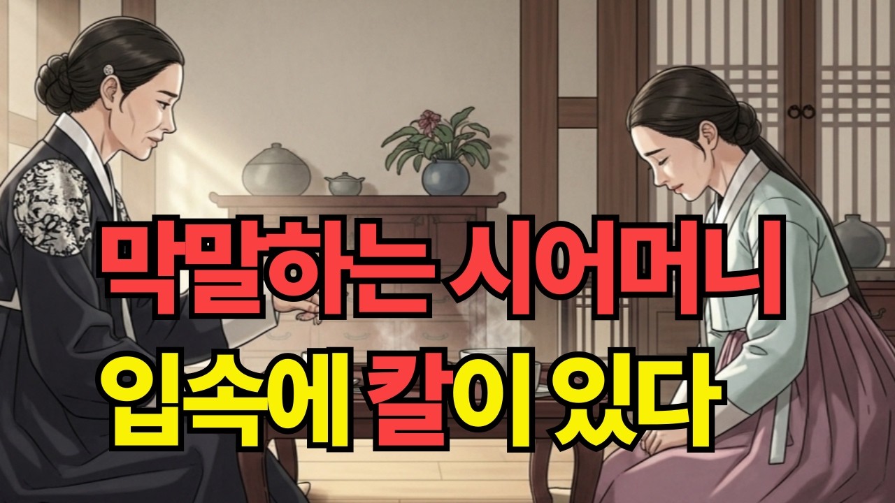 막말하는 시어머니 입속에 칼이 있다