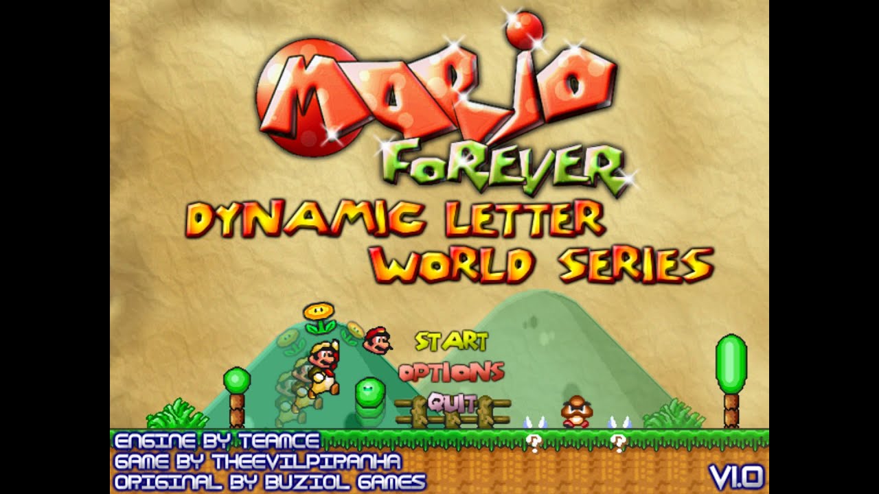 Mario Forever Dynamic Letter Worlds Series Full Longplay Completed Video