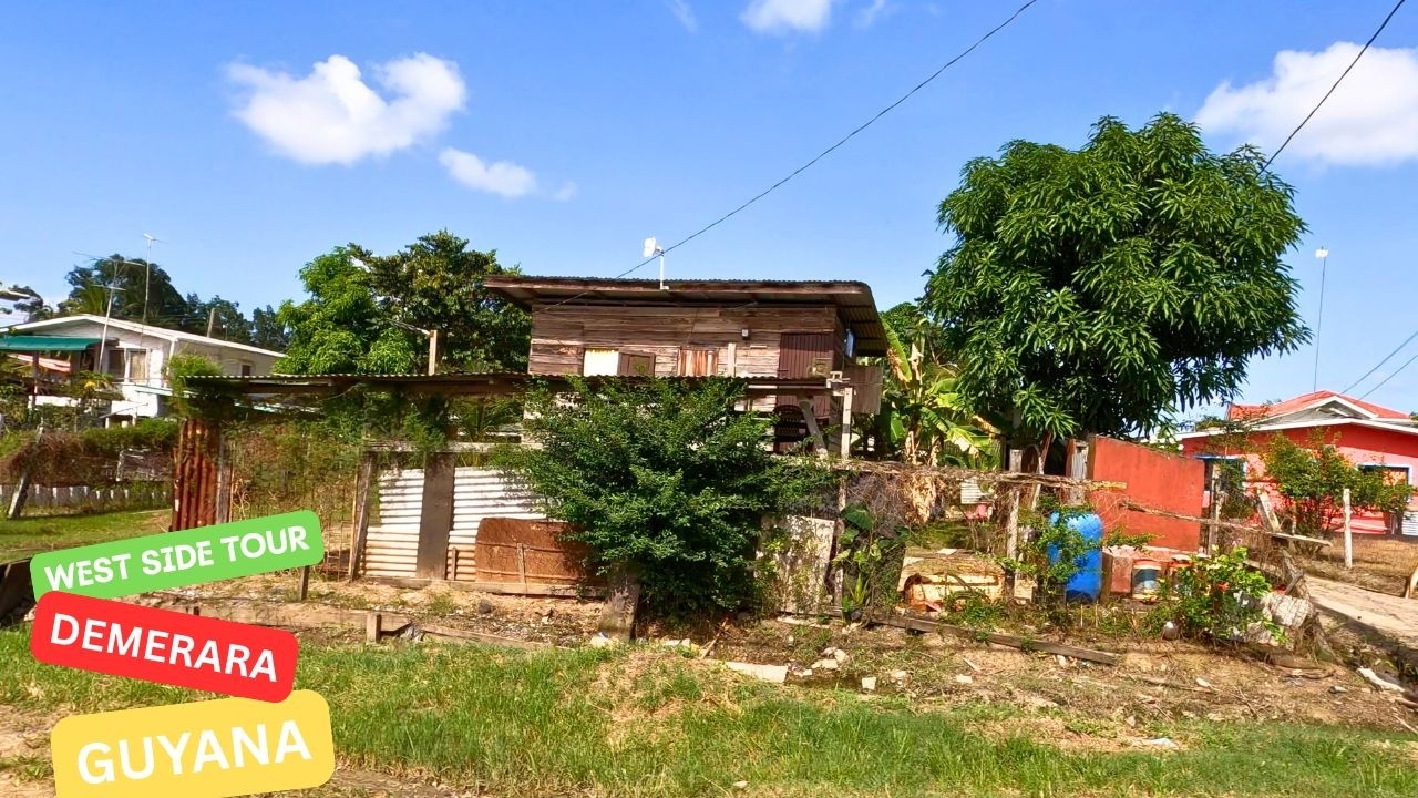 Тур по западному берегу Демерары, Гайана, еще одна деревня.