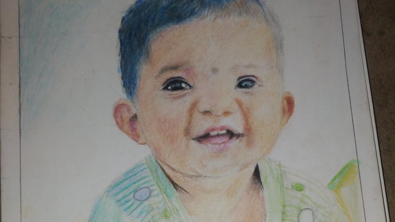 Cute baby drawing ✨