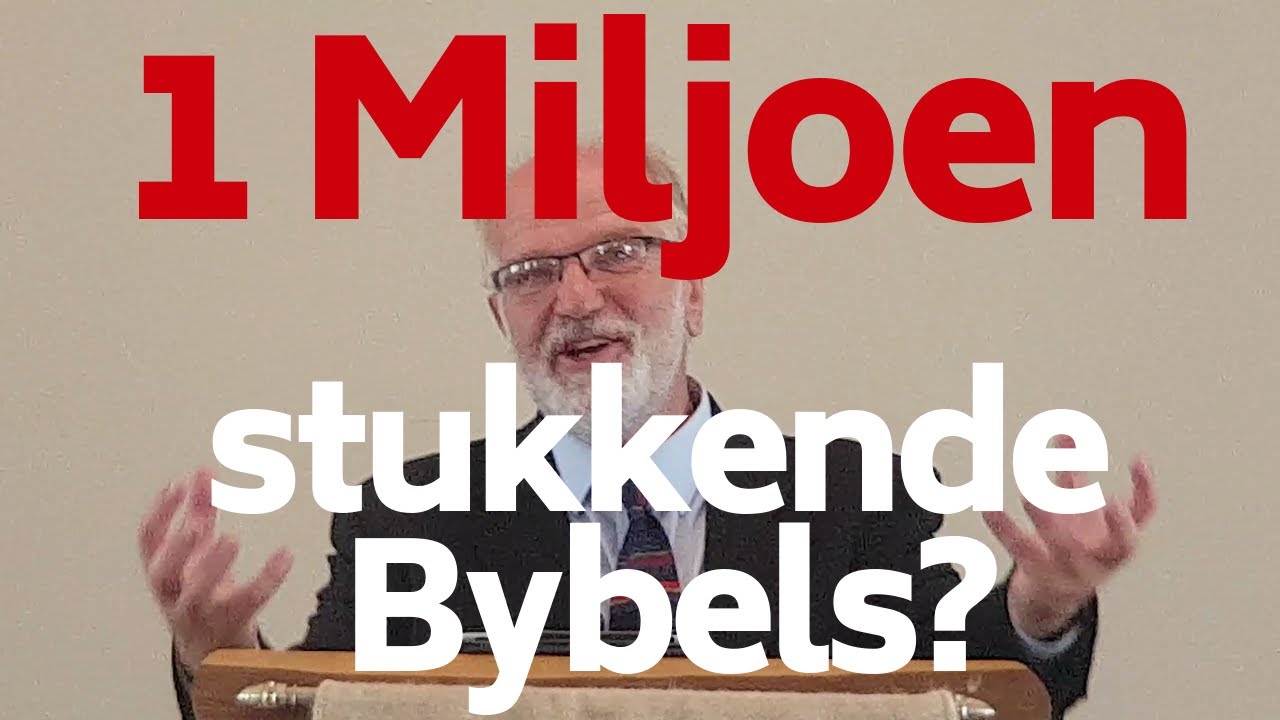 1 miljoen stukkende Bybels? Afrikaner lees jy jou Bybel? Ds Gustav Opperman Hand 17, 1 Thess