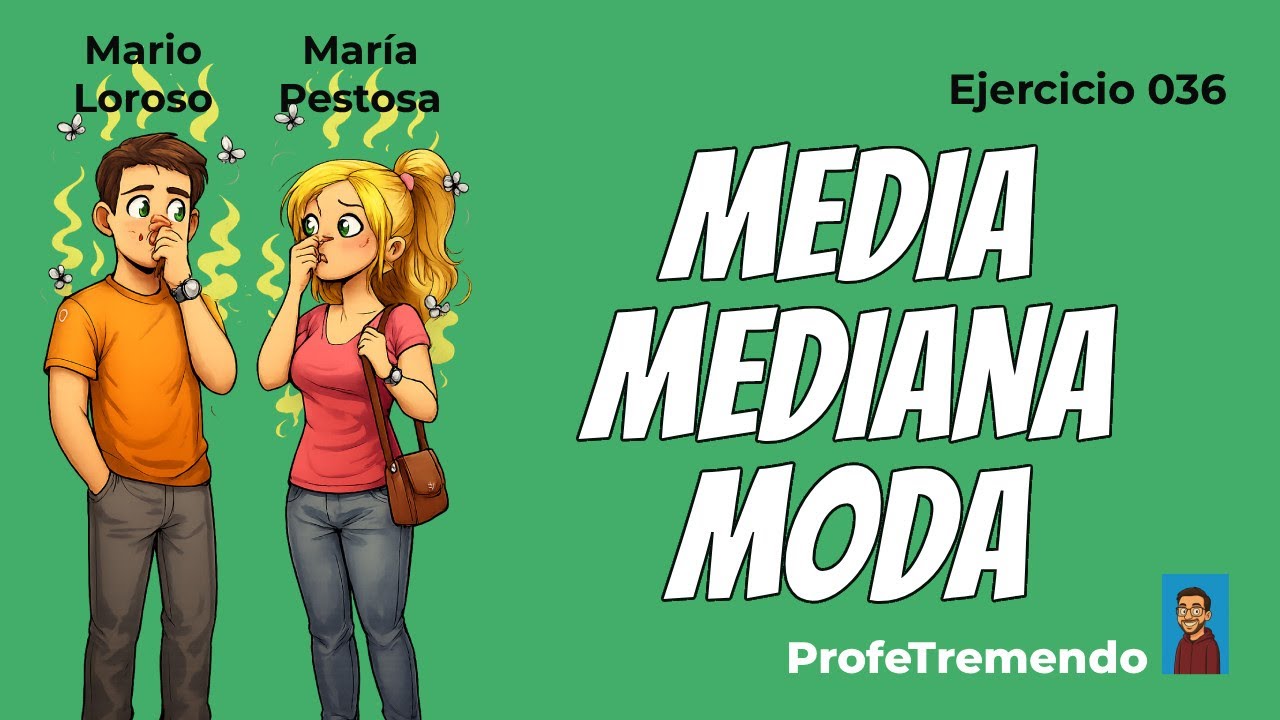 Media Mediana y Moda en Variables Discretas - Ejercicio Resuelto (Estadística)
