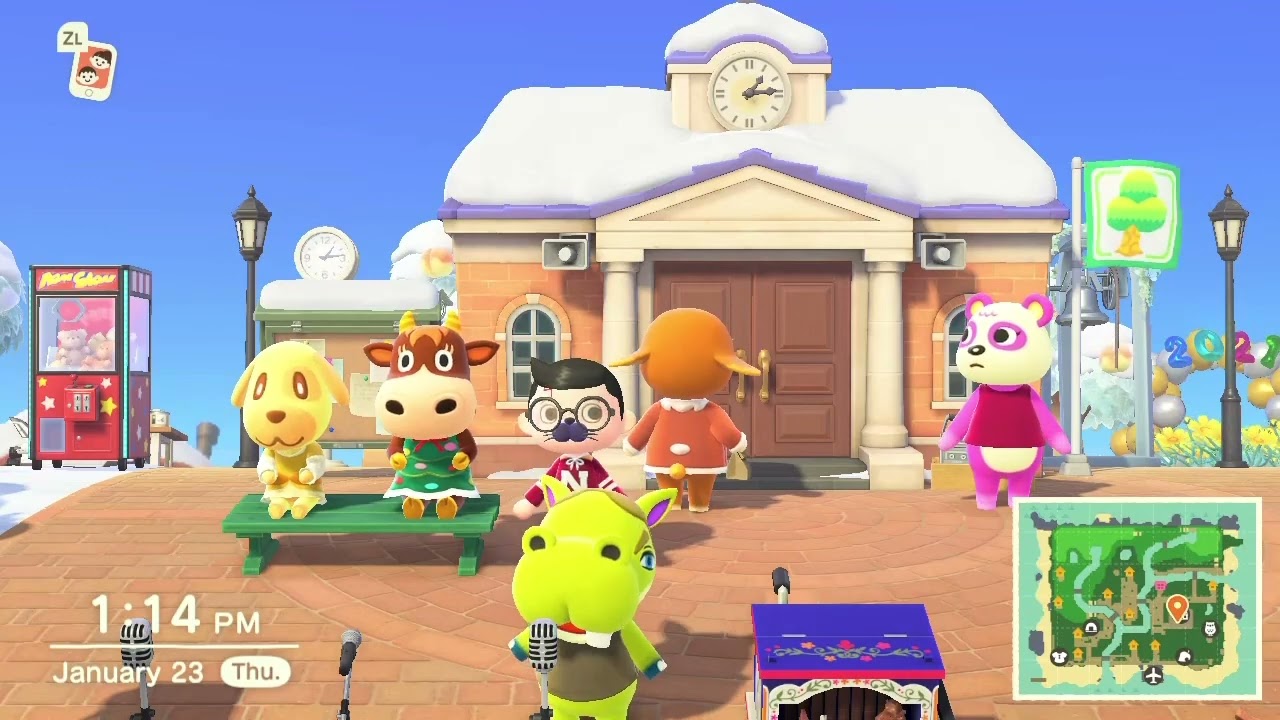 Animal Crossing New Horizons singing moments 73