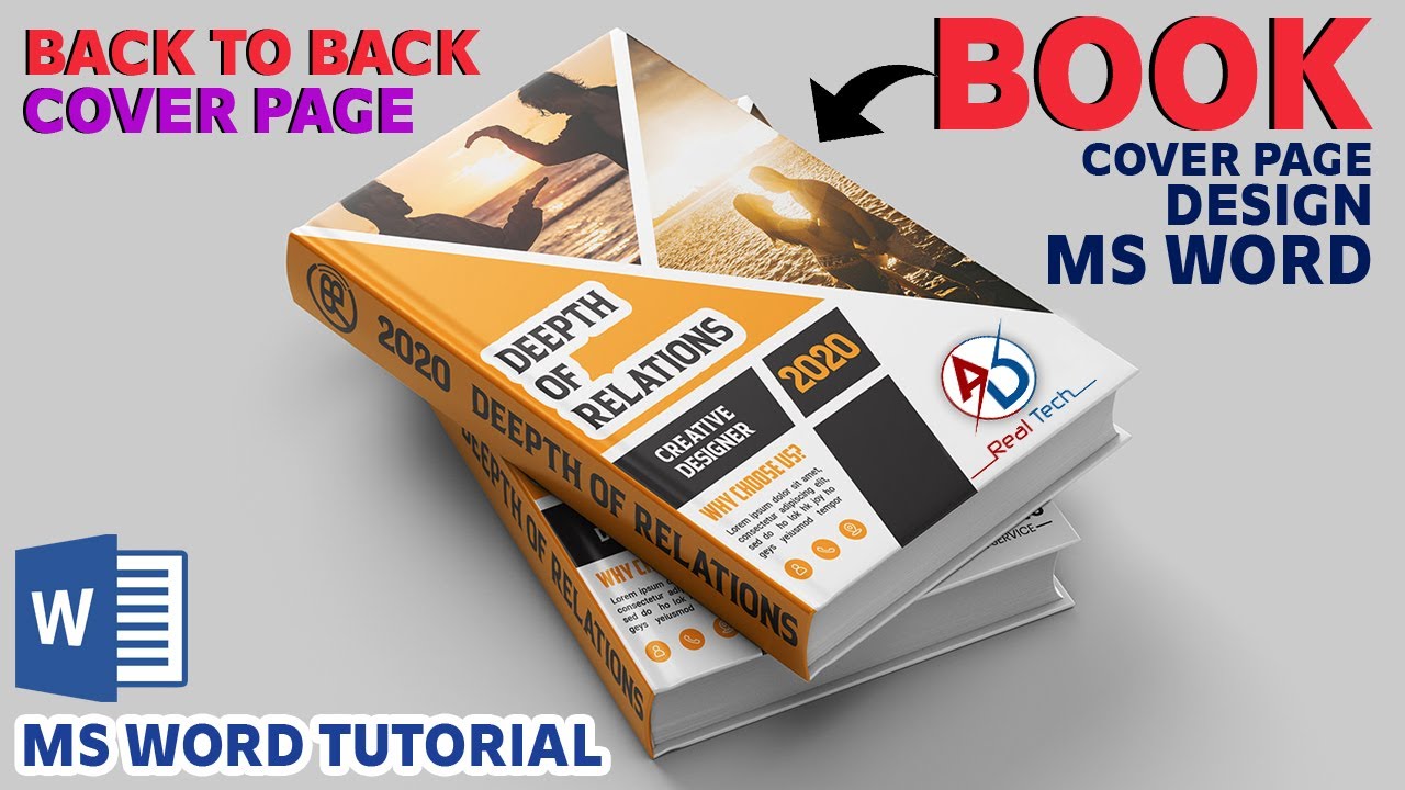 Printable Book Cover Page Design in Ms word || Word Tutorial || How to make Cover Page in Ms Word