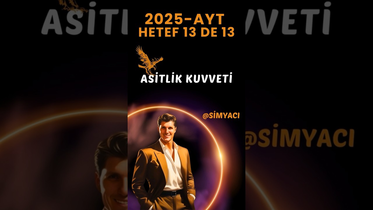 AYT KİMYA ASİTLİK KUVVETİ #kimya #tyt #ayt #simyacı  #simyacıkimya