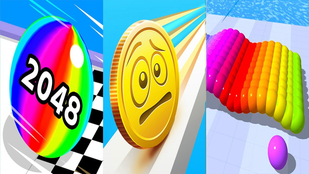 Ball Run 2048 VS Coin Rush VS Canvas Run - All Levels SpeedRun Gameplay Android iOS Ep3