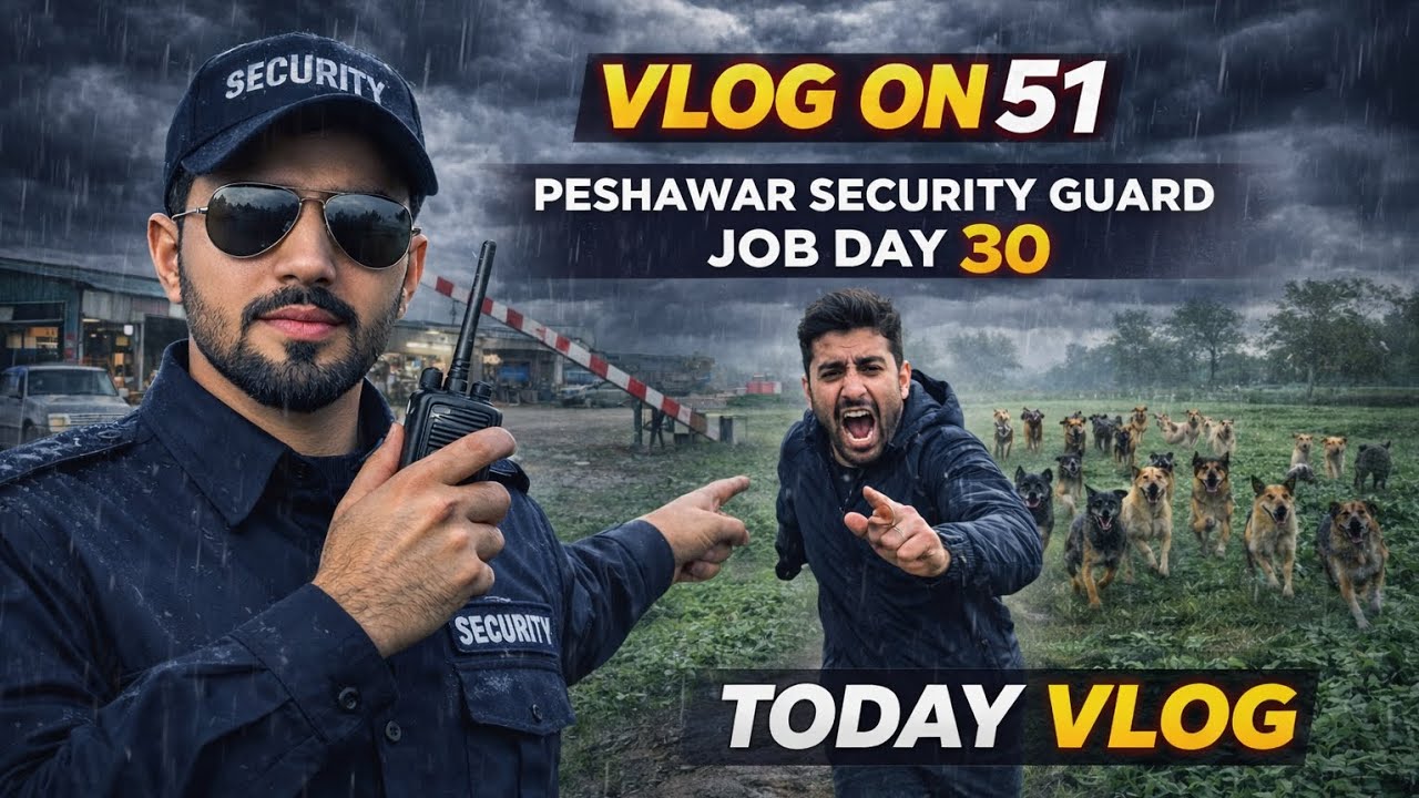 Dogs Chasing a Man 😱🐕 | Dark Clouds & Rain 🌧️⛈️ | Vlog on 51 | Security Guard Job Day 30