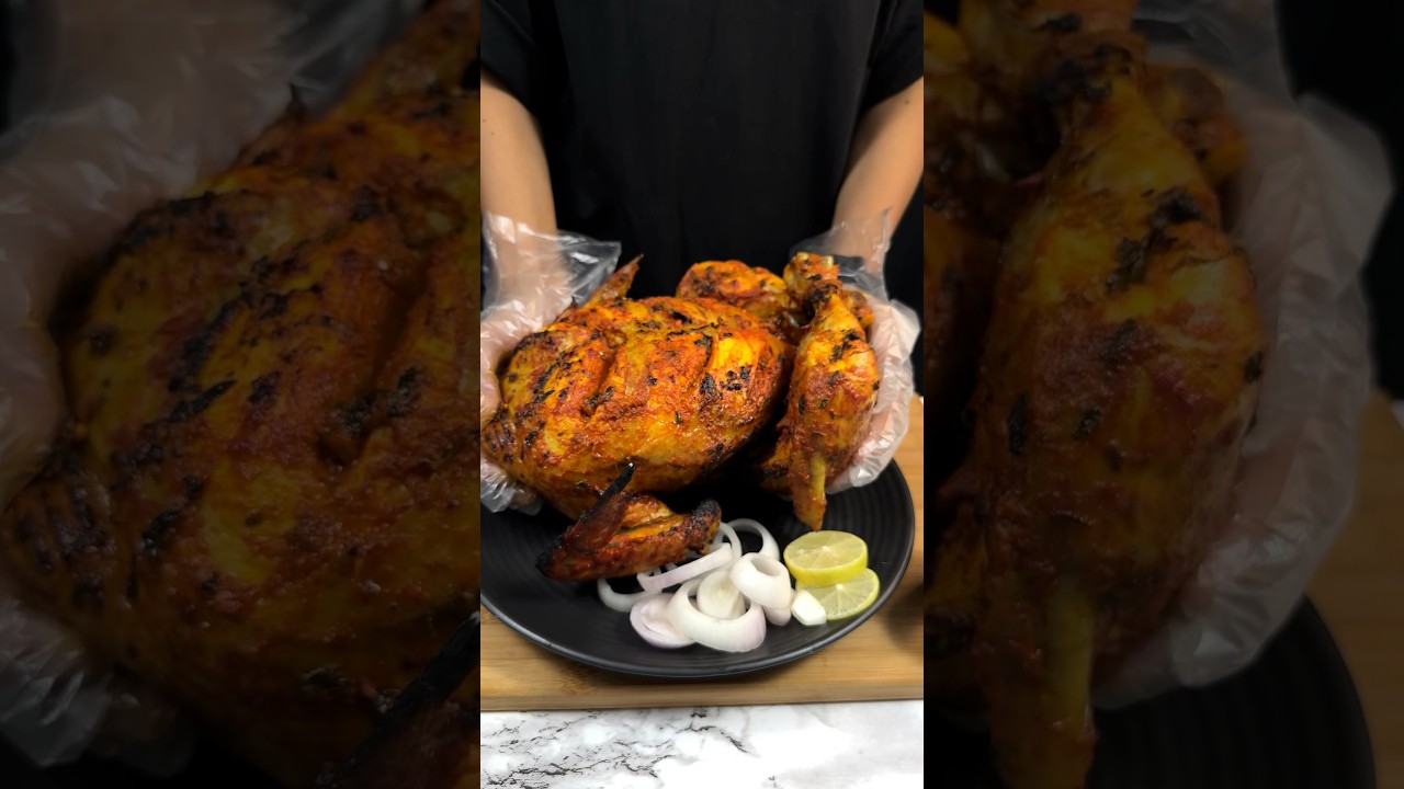 Tandoori Chicken in Pressure Cooker ASMR Cooking || #shorts #indianasmrworld #recipe #nonvege #asmr