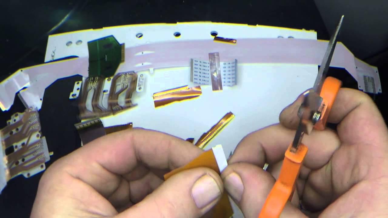 Trimming Gold Fingers from Ribbon Wire