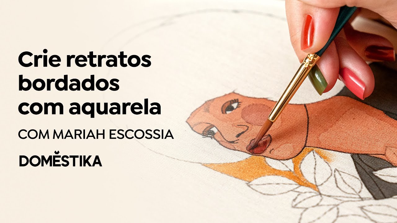 Creación de RETRATO BORDADOS en ACUARELA - CURSO ONLINE de Mariah Escossia | Domestika